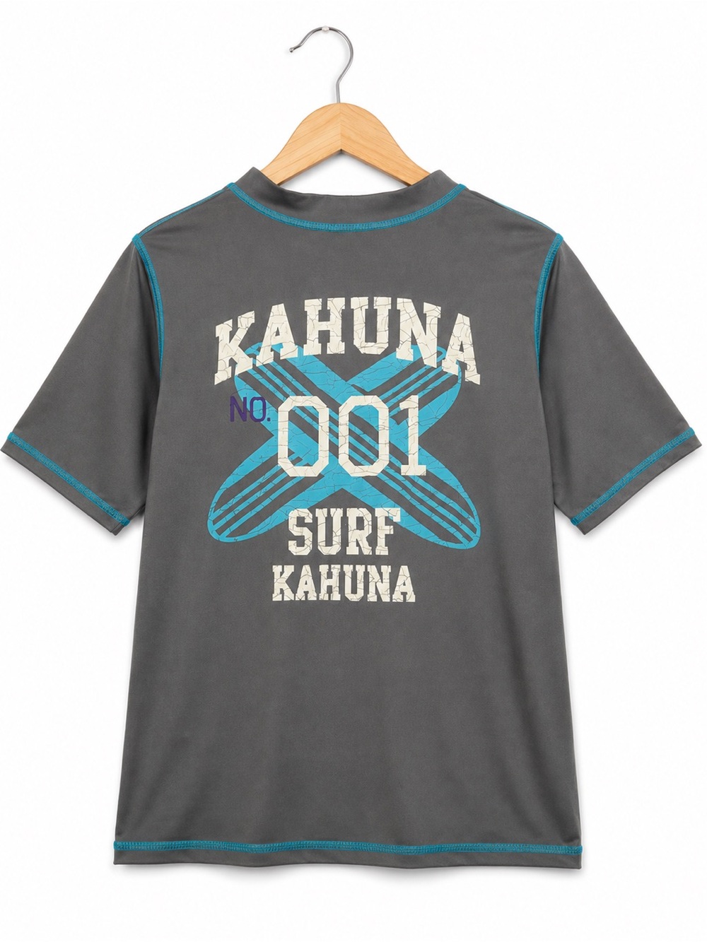 Carter's Kahuna Surf Gray Short Sleeve Rash Guard Swim Shirt Boys 3T